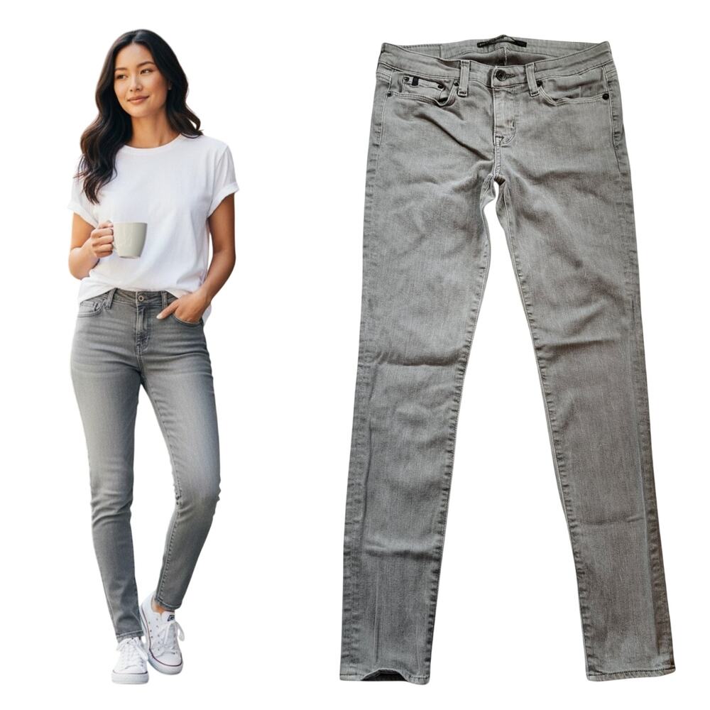 Big Star Womens Alex Skinny Jeans Size 27 Gray Low Rise Stretch